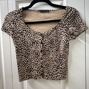 brandy melville cheetah print top